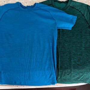 lululemon athletica Short Sleeve Tees in Blue and Green 2 shirts